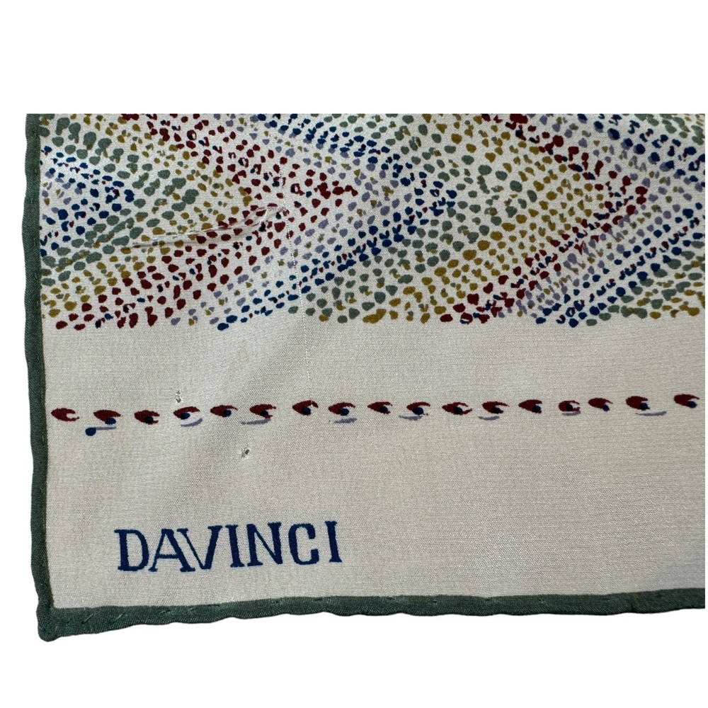 DaVinci Italian 100% Silk Women’s Scarf, Hand-Rolled Neutral Beige 33.5” x 33.5”